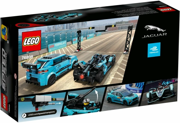 Конструктор LEGO Speed Champions 76898 Formula E Panasonic Jaguar Racing GEN2 car & Jaguar I-PACE eTROPHY УЦЕНКА